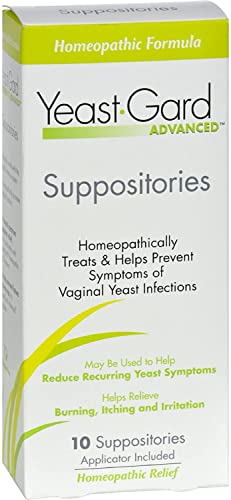 Yeast-Gard Advanced Homeopathic Suppositories 10 ea (Pack of 2) - AB Mystery