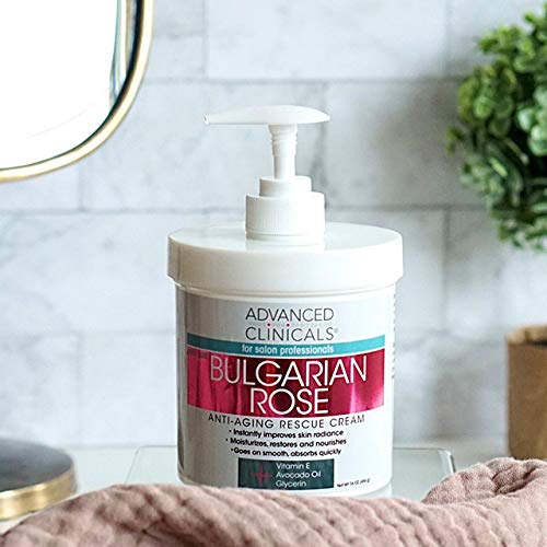 Advanced Clinicals Bulgarian Rose Anti Aging Vitamin E Moisturizer Body Lotion & Face - AB Mystery