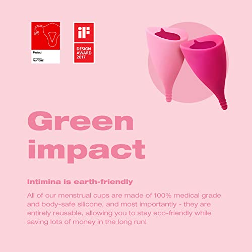 Intimina Lily Cup One - Collapsible Disposable Menstrual Cups for Beginners, Small Menstrual Cup - AB Mystery