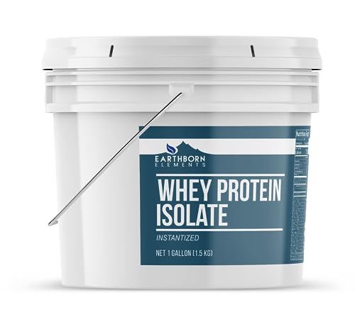 Earthborn Elements Whey Protein Isolate, 1 Gallon Bucket, Protein Powder, Unflavored - AB Mystery
