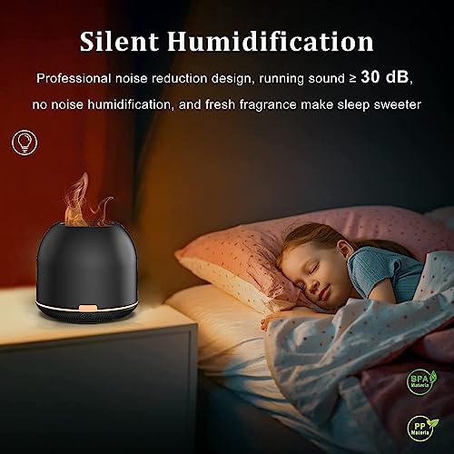 Flame-Light Aroma Diffuser,Ultrasonic Aromatherapy Diffuser with Auto-Off Function Timers - AB Mystery
