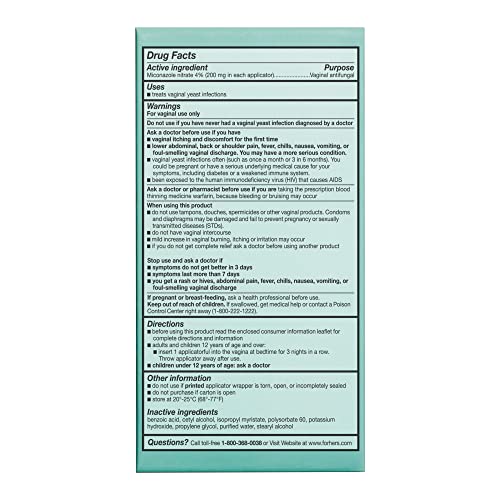 Hers Miconazole 3 Day Yeast Infection Treatment - Treats Vaginal Itching, Burning, Discharge - AB Mystery