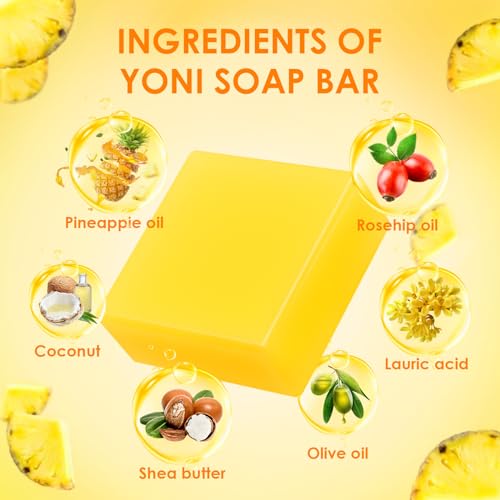 2 PCS Yoni Soap Bars Feminine Wash, 100% Natural Organic Yoni Bar Soap for Women Ph Balance Yoni - AB Mystery