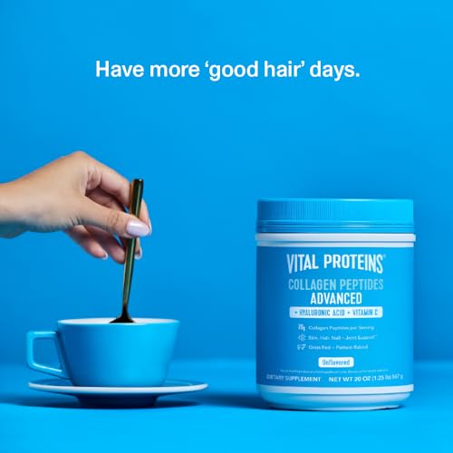 Vital Proteins Collagen Peptides Powder with Hyaluronic Acid and Vitamin C, Unflavored - AB Mystery