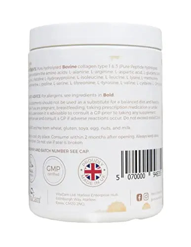 Vitazam Fine Diamond Bovine Collagen Powder - Hydrolyzed Type 1 & 3 Collagen Powder Protein - AB Mystery