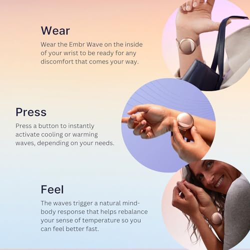 Embr Wave Cooling and Warming Wristband - Personalized Thermal Relief - Manage Hot Flashes - AB Mystery