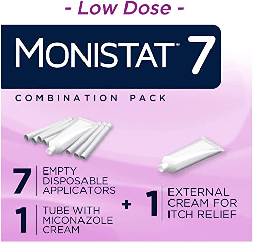 Monistat 7 Simple Cure Feminine Antifungal Cream with RX Strength Cream, 7 Day Treatment Cream - AB Mystery