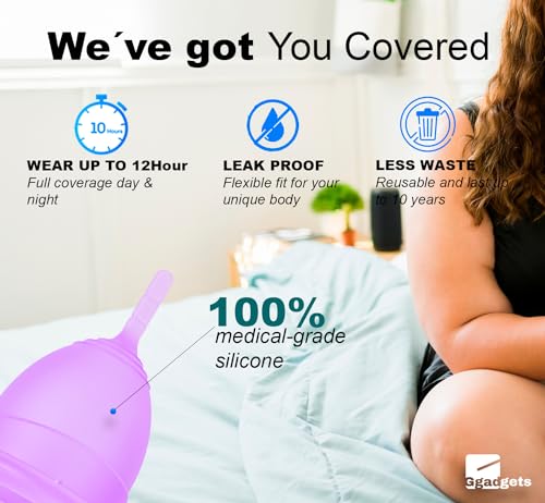 Ggadgets Menstrual Cup for Women with Pouch | Ultra Soft Odour & Rash Free | No Leakage - AB Mystery