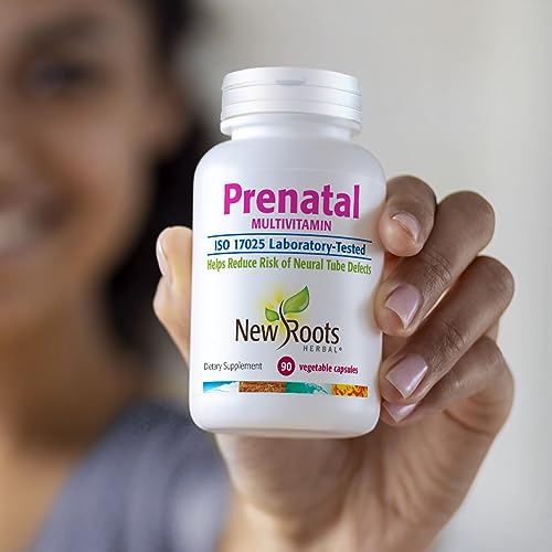 NEW ROOTS HERBAL Prenatal Complete MultiVitamin (90 Veg Caps) - with Biotin, Iron & Folate NEW ROOTS HERBAL