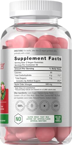 Horbaach Vegan Apple Cider Vinegar Gummies | 90 Count | ACV Supplement | Natural - AB Mystery