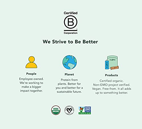 ALOHA Organic Plant Based Protein Powder, Stevia Free, Chocolate, 19.6 oz, 15 Servings - AB Mystery