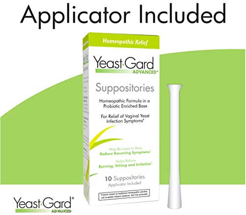 YeastGard Advanced Homeopathic Yeast Infection Vaginal Suppositories - 10 count Box - AB Mystery