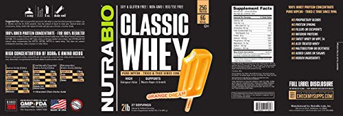 NutraBio Classic Whey Protein Powder- 25G of Protein Per Scoop - Full-Spectrum Amino - AB Mystery