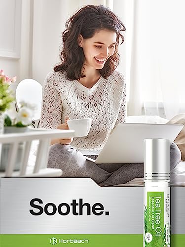 Horbaach Tea Tree Essential Oil Roll On Blend | .33 fl oz (Pack of 2) | Roller for Skin - AB Mystery