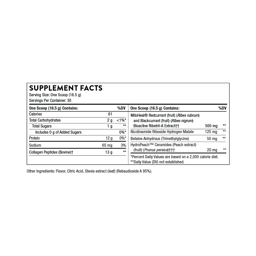 THORNE Collagen Plus - Collagen Peptides Powder with Nicotinamide Riboside - AB Mystery