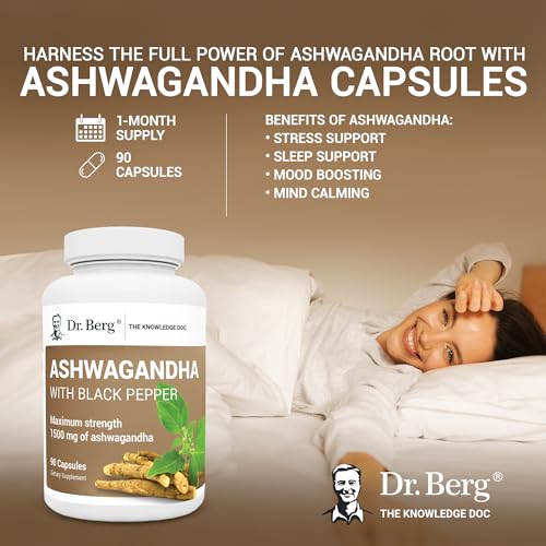 Dr. Berg Ashwagandha Capsules 1500mg - Includes Organic Ashwagandha Root - AB Mystery
