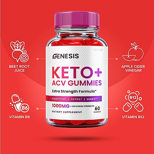 (2 Pack) Genesis Keto Gummies - Genesis Keto ACV Gummies Advanced Weight Apple