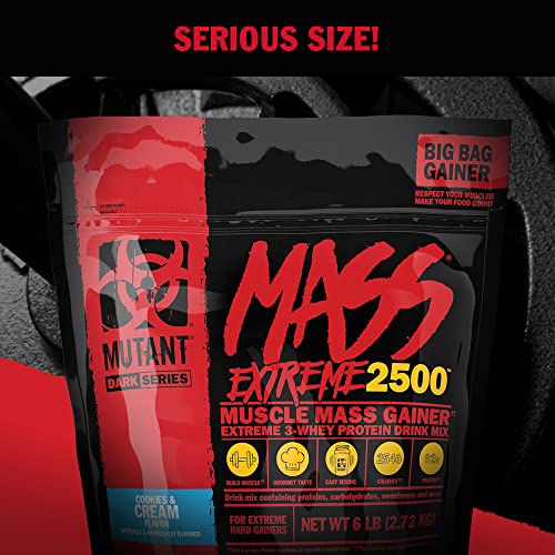 Mutant Mass Extreme Gainer Whey Protein Powder, Build Muscle Size & Strength with High Mutant