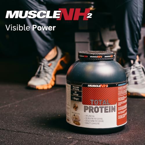 Muscle Nh2 Total Protein, Whey Protein Powder with Creatine Monohydrate and Glutamine Muscle Growth MuscleNh2