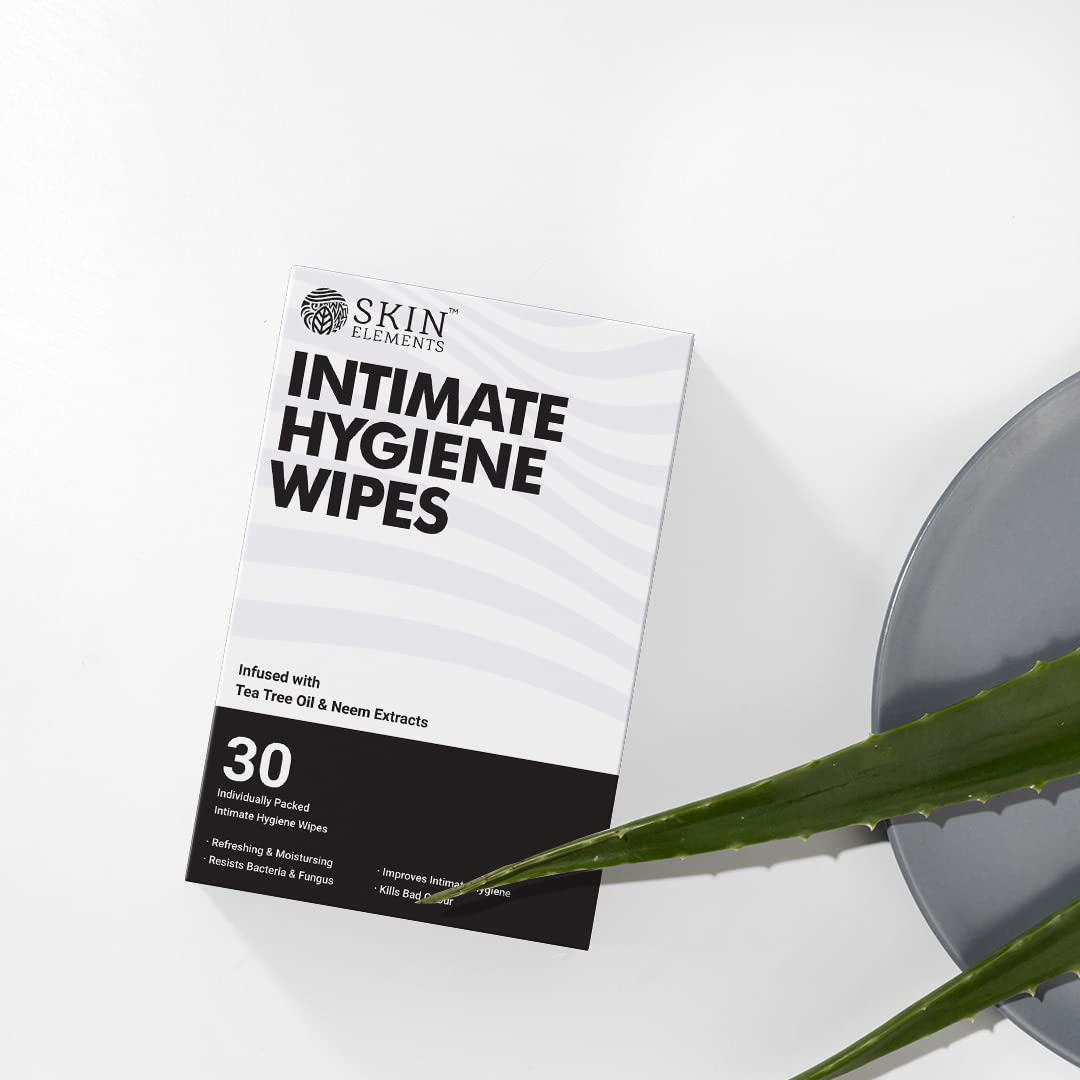 Skin Elements Intimate Hygiene Wipes | pH Balanced Wipes with Tea Tree Oil | Avoids Itching and Bad Odor - AB Mystery
