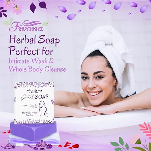 FIVONA Yoni Care Kit 4 in 1 - pH Balanced Natural Yoni Oil, Herbal Bar Soap for Feminine V Wash, Detox - AB Mystery