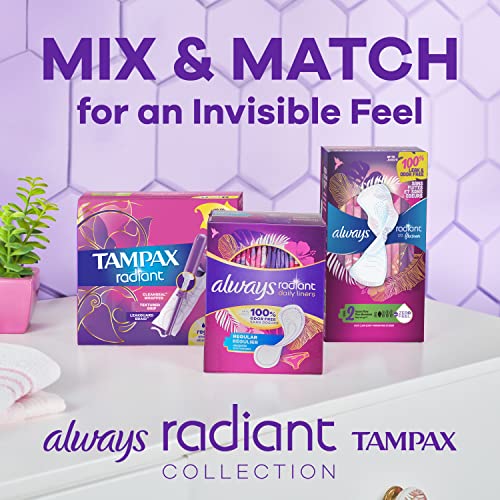 Tampax Radiant Tampons, Super Absorbency, With Leakguard Braid, Unscented, 28 Count - AB Mystery