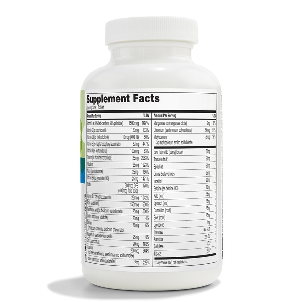 365 by Whole Foods Market, Men's One Daily Multivitamin Tablets, 180 Count - AB Mystery