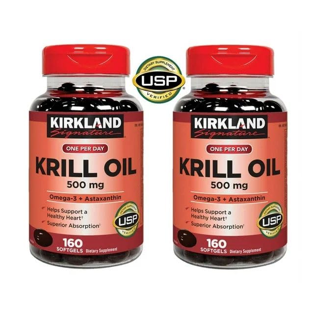 Kir-kland Signature Krill Oil 500 Milligram 160 Softgels - AB Mystery
