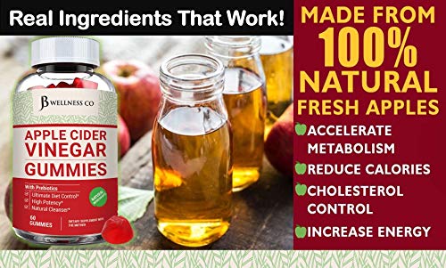 (2-Pack | 120 Gummies) Premium Apple Cider Vinegar Gummies - Raw, Natural, Unfiltered ACV