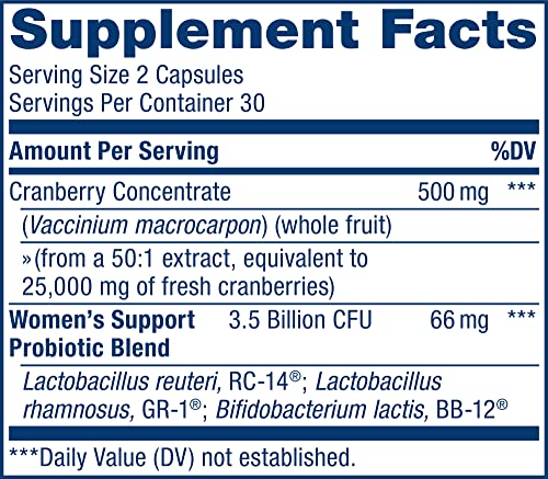 Renew Life Women's Wellness Vaginal and Urinary Probiotic and Cranberry Supplement - AB Mystery