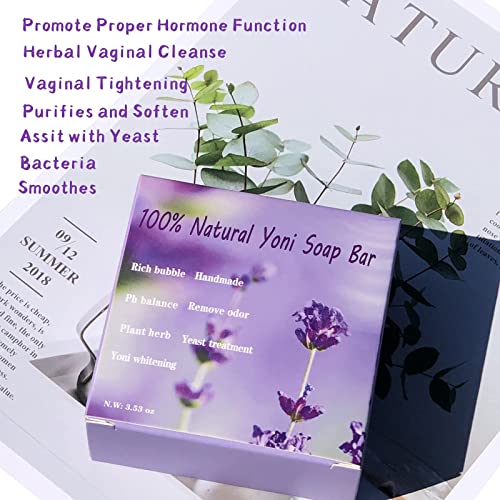 2 Packs Organic Yoni Soap Bars For Women Vaginal Wash, Handmade Yoni Bar Soap For Women Yoni Wash - AB Mystery