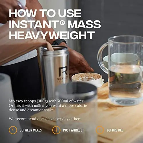 Reflex Nutrition Instant Mass Heavyweight, Mass Protein Powder, Over 1000 Calories Per Serving, 60g Protein Reflex Nutrition