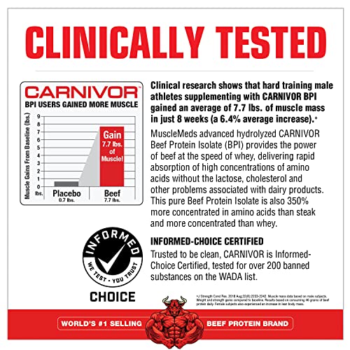 MuscleMeds Carnivor Bioengineered Beef Protein Isolate, Vanilla Caramel, 3.9 Pound - AB Mystery