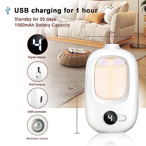 Aeeteek Shangri-la Wall Mounted Essential Oil Diffuser Aroma Oils Refill Rechargeable 4 Mist Modes - AB Mystery