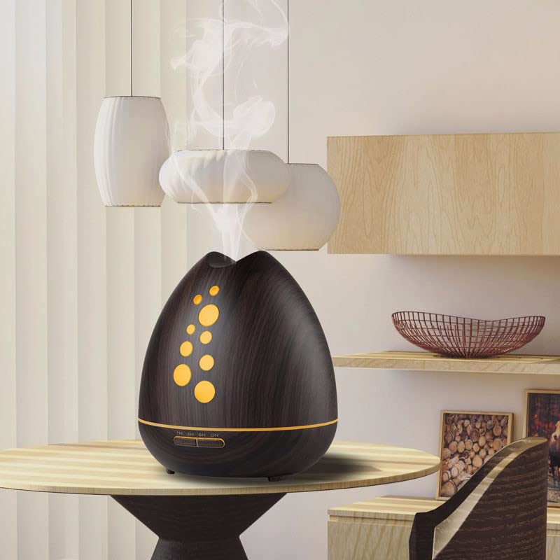 TGE Unique 400ML Essential Oil Diffuser for Essential Oils Bluetooth Music Speaker with Remote 7 Color LED - AB Mystery