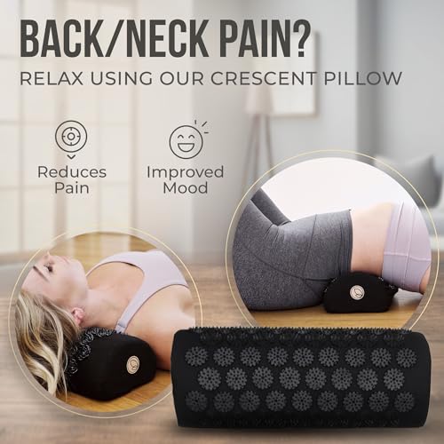 Acupressure Mat and Pillow Set with Extra Mini Accupressure Massage Mat - Organic Cotton - AB Mystery