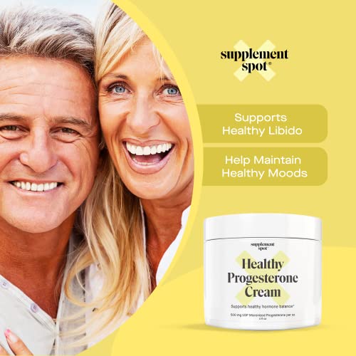 Supplement Spot Healthy Progesterone Cream for Women – Micronized Bioidentical Progesterone Cream - AB Mystery