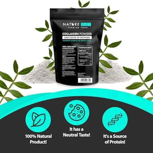 Nature Diet - Collagen Powder 600 g | Hydrolysate | Unflavored | Collagen Peptides | Source of Protein - AB Mystery