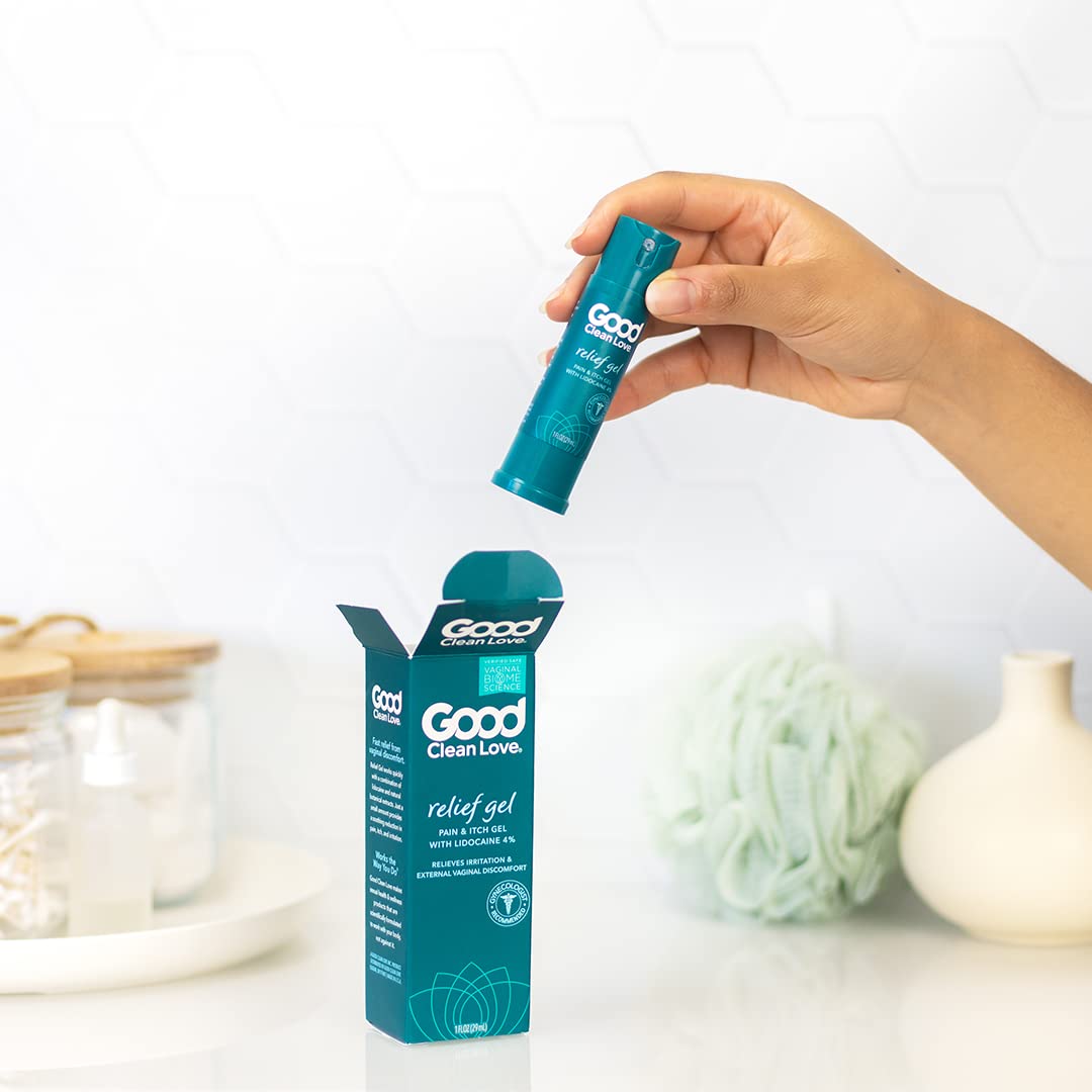 Good Clean Love Relief Gel Pain & Itch with Lidocaine 4%, Fast-Acting Relief from Pain, Itch, and Irritation - AB Mystery