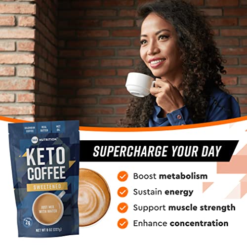 360 Nutrition Instant Keto Coffee with MCT Oil, Coconut Oil, Sweetened, Gluten Free - AB Mystery