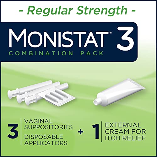 Monistat 3 Day Yeast Infection Treatment for Women, 3 Miconazole Suppository Inserts & External - AB Mystery