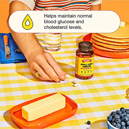 Bragg Apple Cider Vinegar Capsules - Vitamin D3 & Zinc - 750mg of Acetic Acid – Immune - AB Mystery