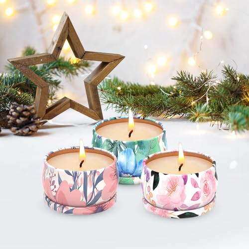 3 Pack Scented Candles Set for Christmas Thanksginving Gift, Relaxing Aromatherapy Candles Gift - AB Mystery
