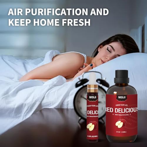 Essential Oils-MISIJI Apple Fragrance Essential Oils for Diffuser for Home 4FL.OZ Plus 0.33,Diffuser Oils Scents - AB Mystery