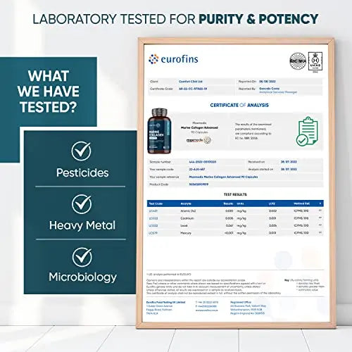 Marine Collagen Capsules 1455mg - Naticol Type 1 Collagen Supplements for Women & Men maxmedix