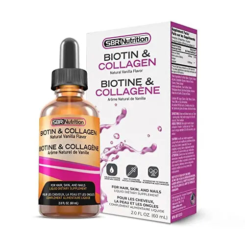 SBR Nutrition Biotin and Collagen Liquid Drops Daily Food Supplement, Vitamins - AB Mystery