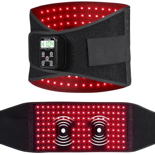 TUOYR Cordless Red Light Therapy Belt for Back Pain Relief with 10000mAH Power Bank