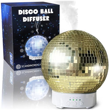 Disco Ball Diffuser Rotating - 300 ML Mirror Ball Oil Diffuser, Essential Oils Diffusers for Home