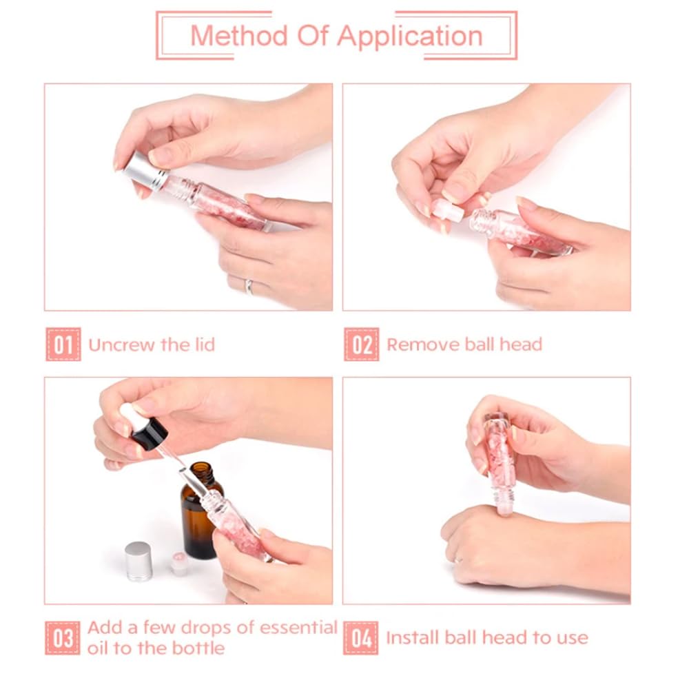 Padime 2 pcs | Premium Set | Real Jade Gua Sha Tool for Facial Skin Care + Glass Bottle for Your Oil - AB Mystery