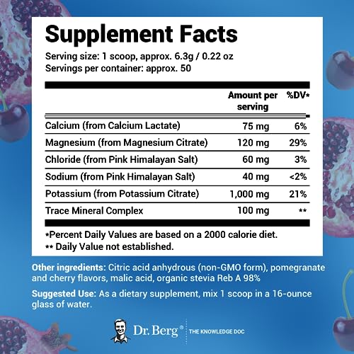 Dr. Berg Hydration Keto Electrolyte Powder - Enhanced w/ 1,000mg of Potassium - AB Mystery